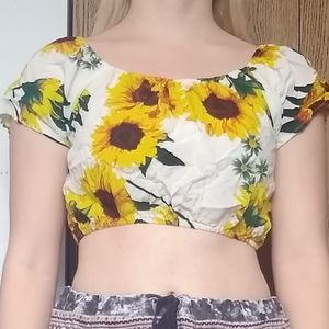 Sunflower Crop Top